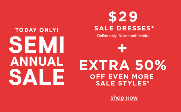 Up to 50% off sale styles + $29 Sale Dresses