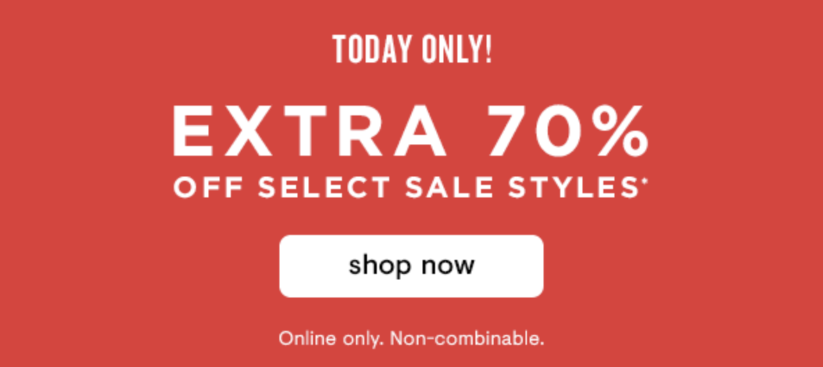 Extra 70% off sale styles